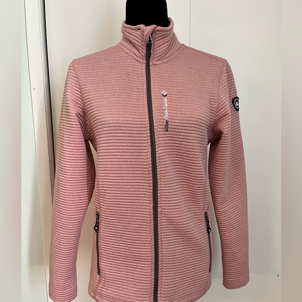 Killtec Full Zip Blush Pink Ribbed Jacket- Size 10 - Picture 2 of 12